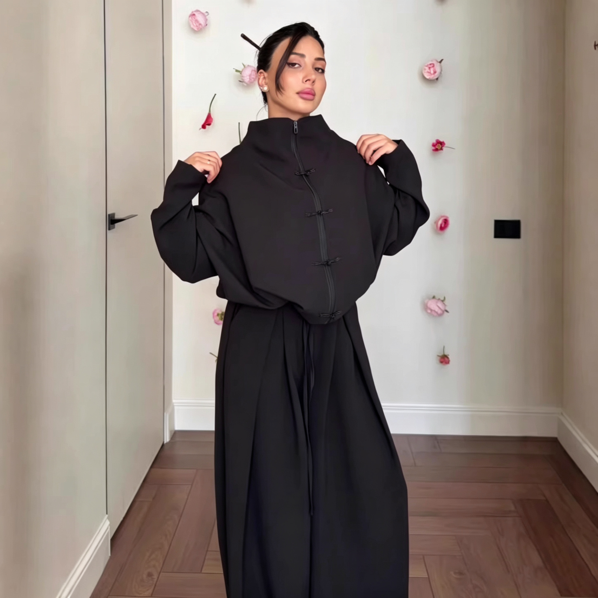 Conjunto Cardigan Manga Longa com Calça