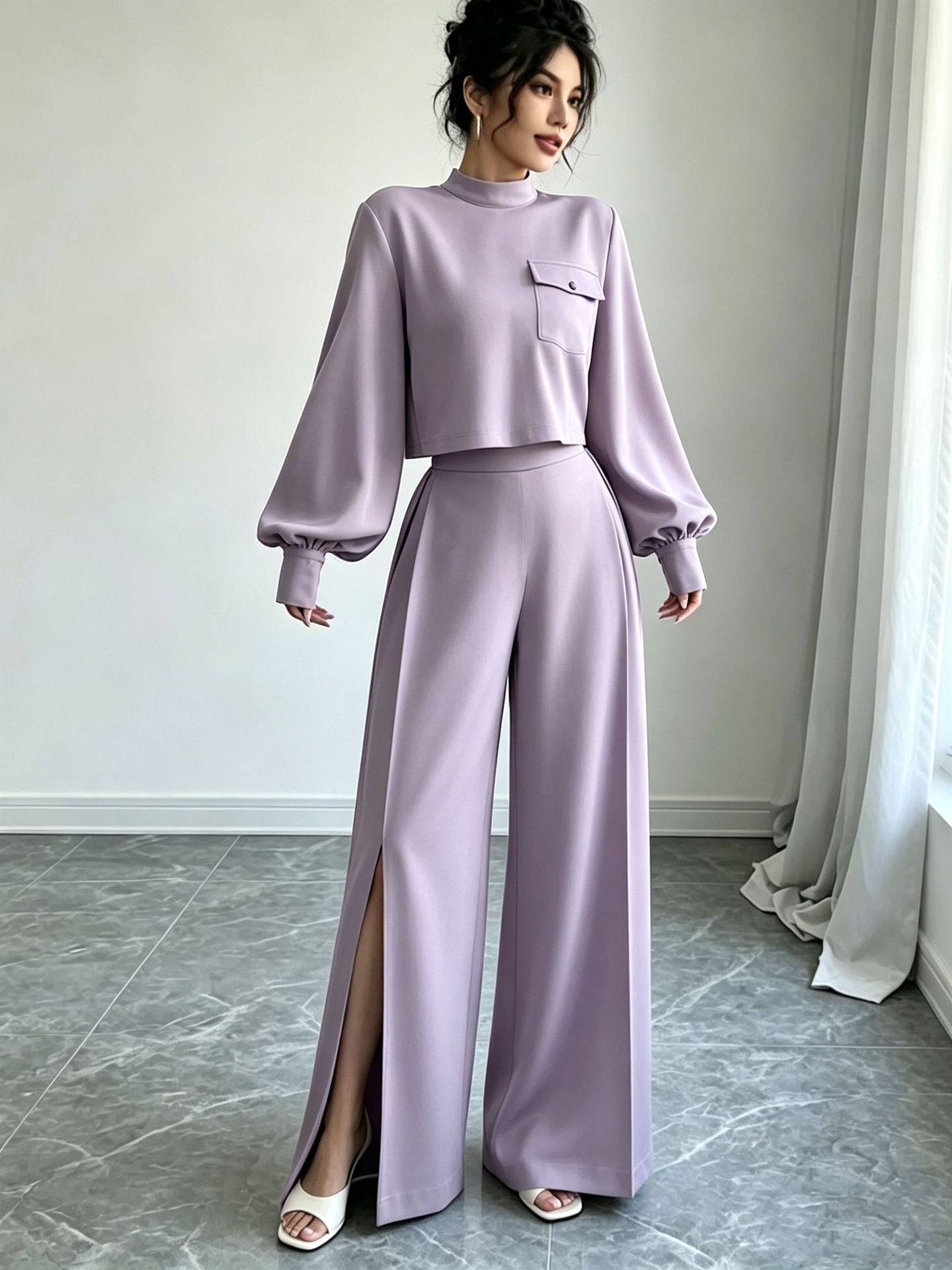 Conjunto Calça Wide Leg Lisa