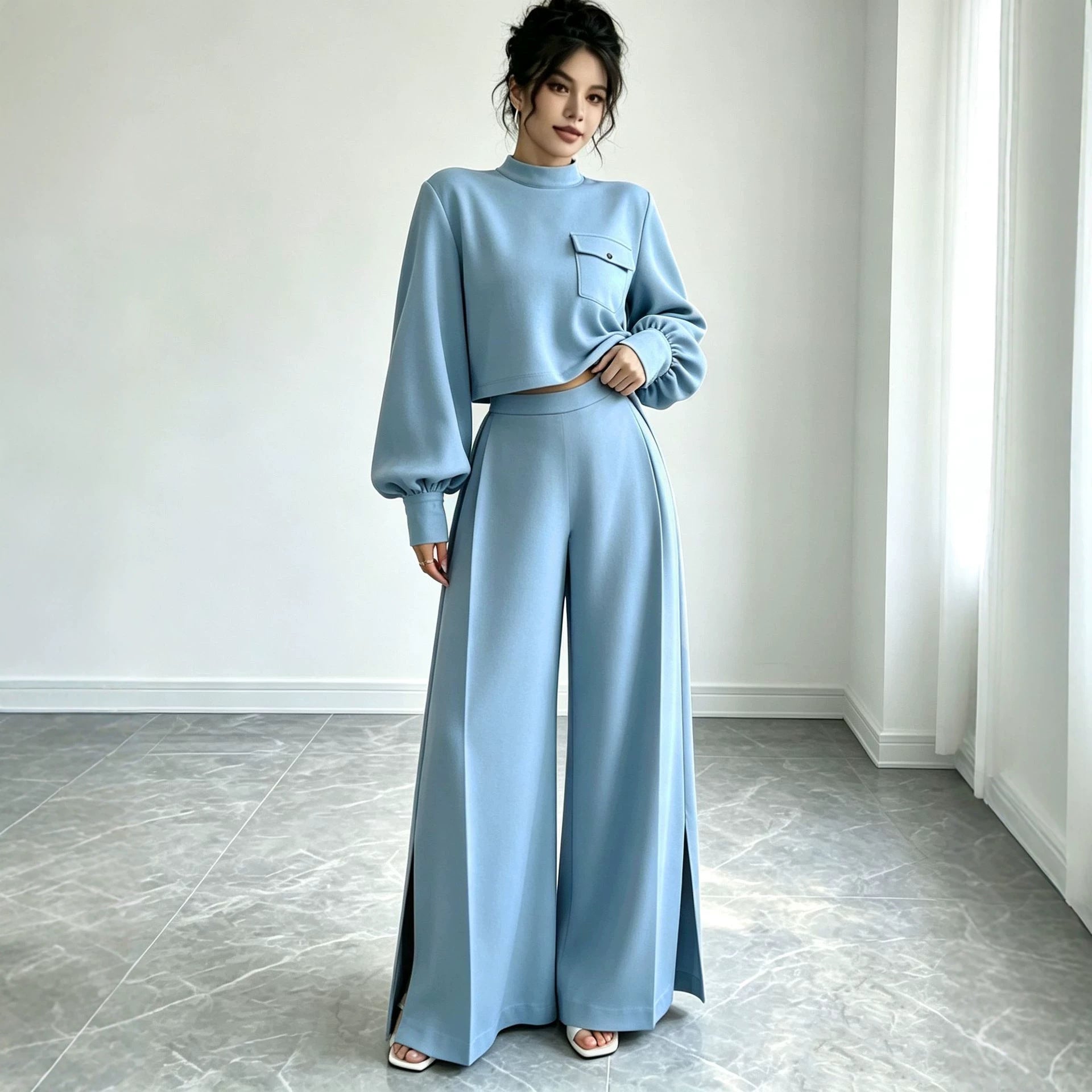 Conjunto Calça Wide Leg Lisa