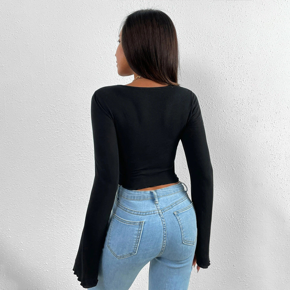 Top Slim Gola Assimétrica
