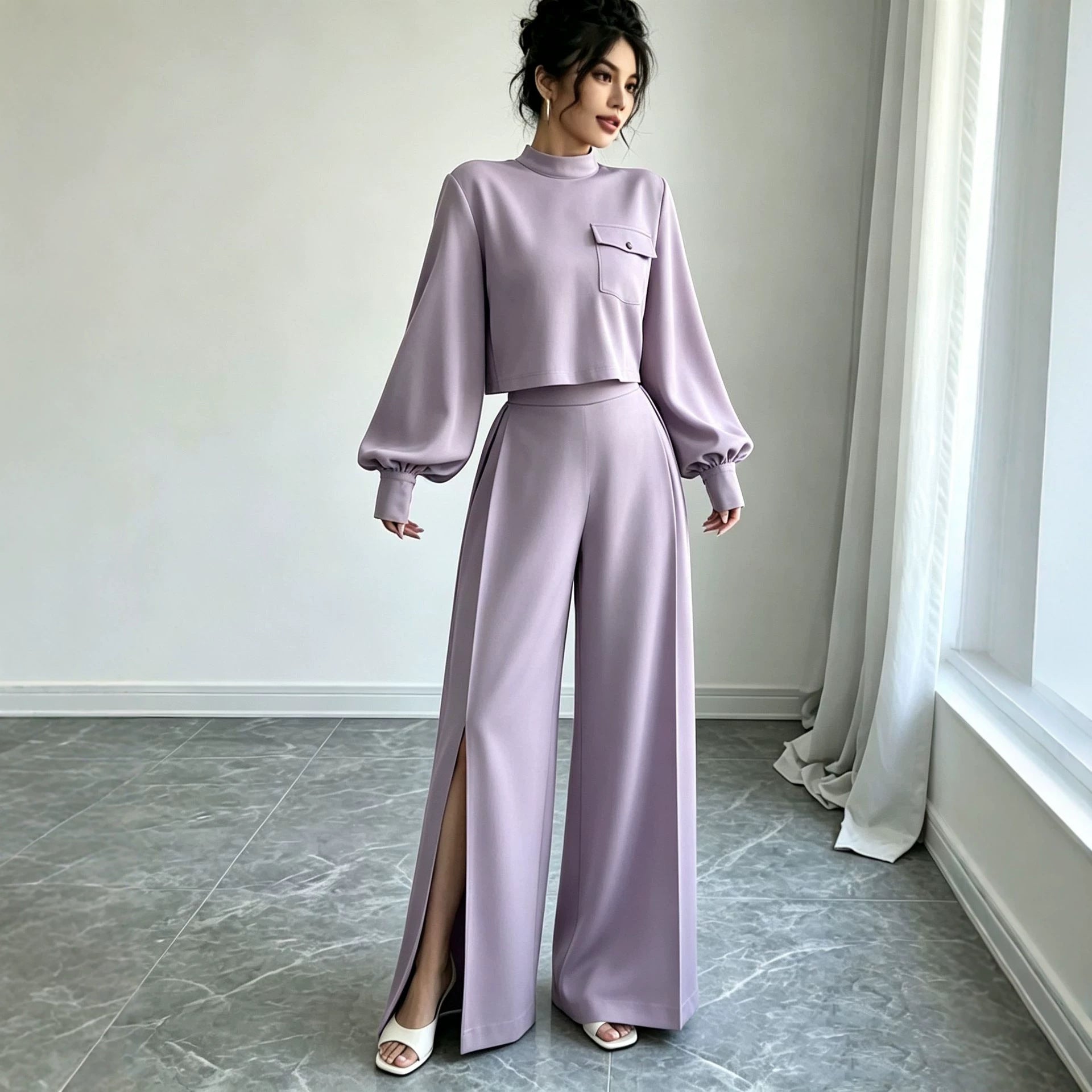 Conjunto Calça Wide Leg Lisa