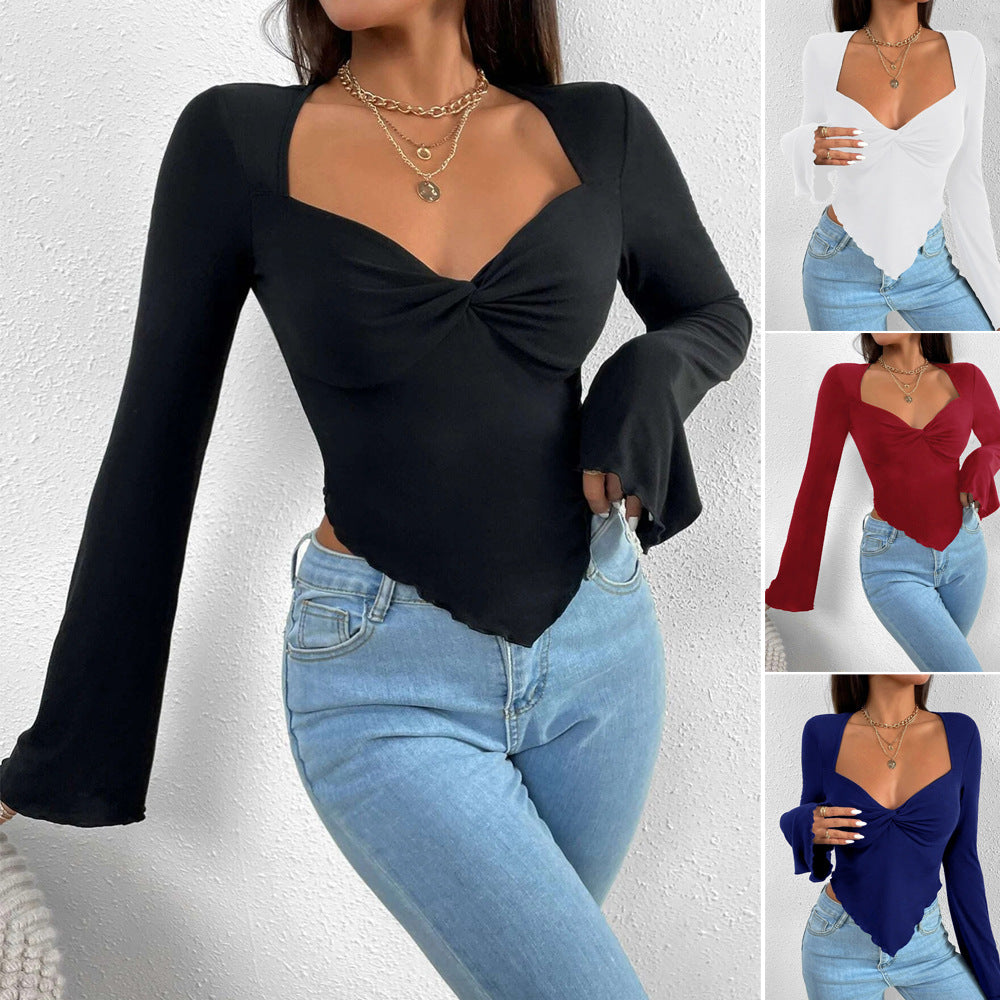 Top Slim Gola Assimétrica