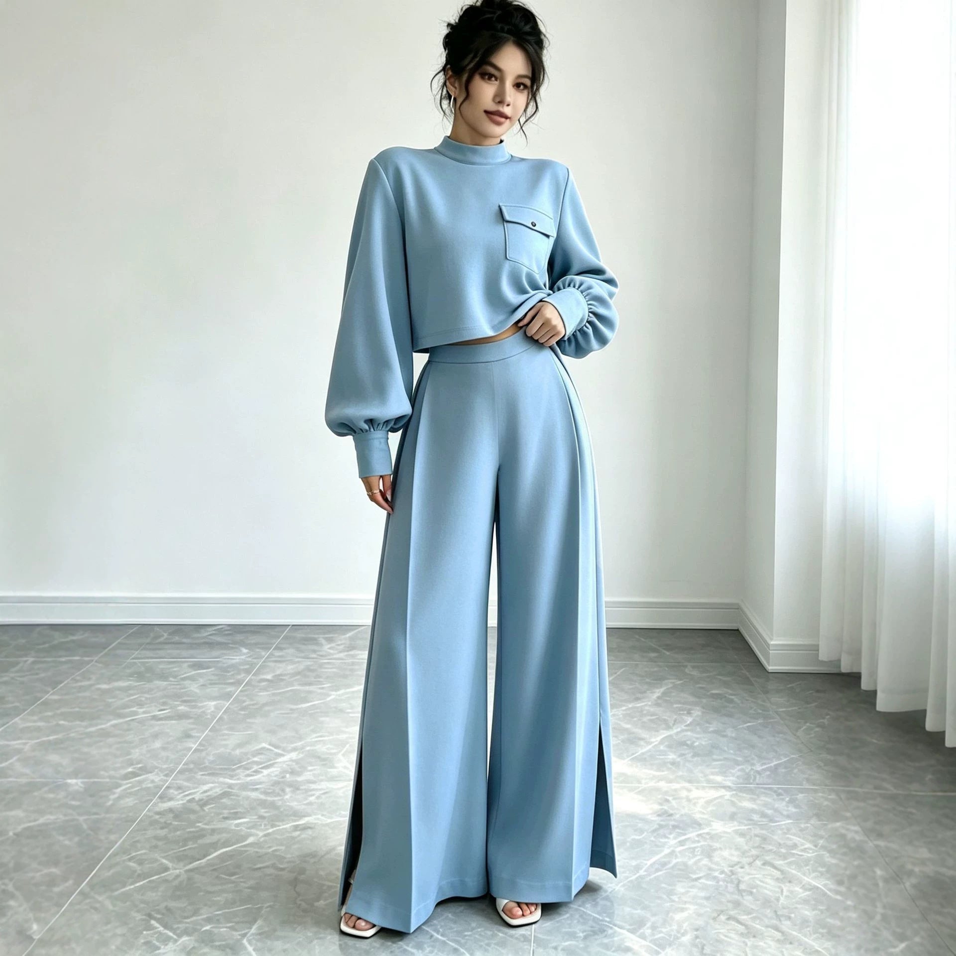 Conjunto Calça Wide Leg Lisa